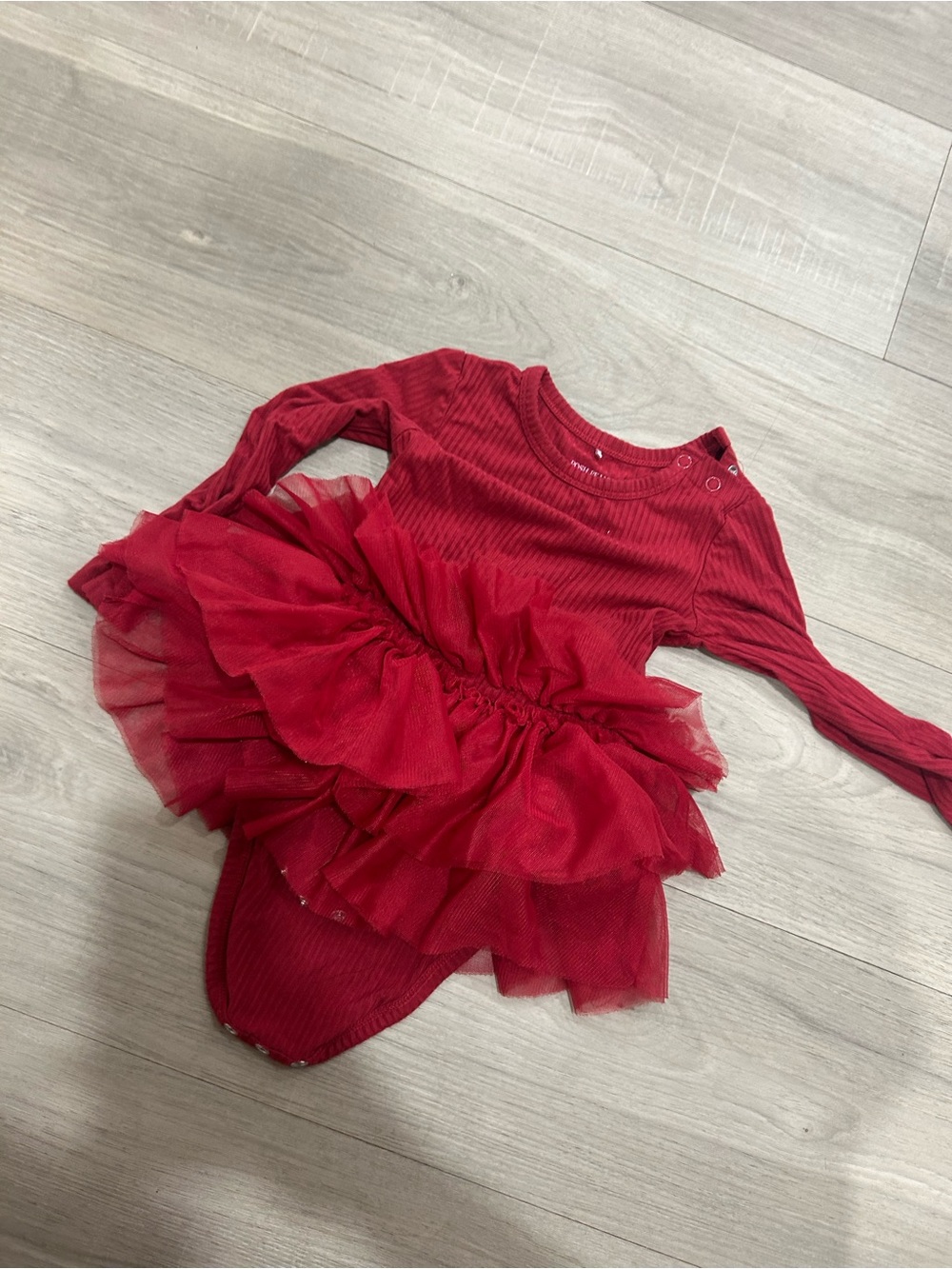 Posh Peanut Red Tutu Bodysuit Dress